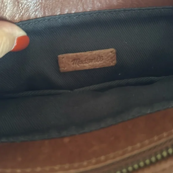 Madewell Top Zip Soft Brown English transport Tote/ Crossbody - Picture 4 of 6